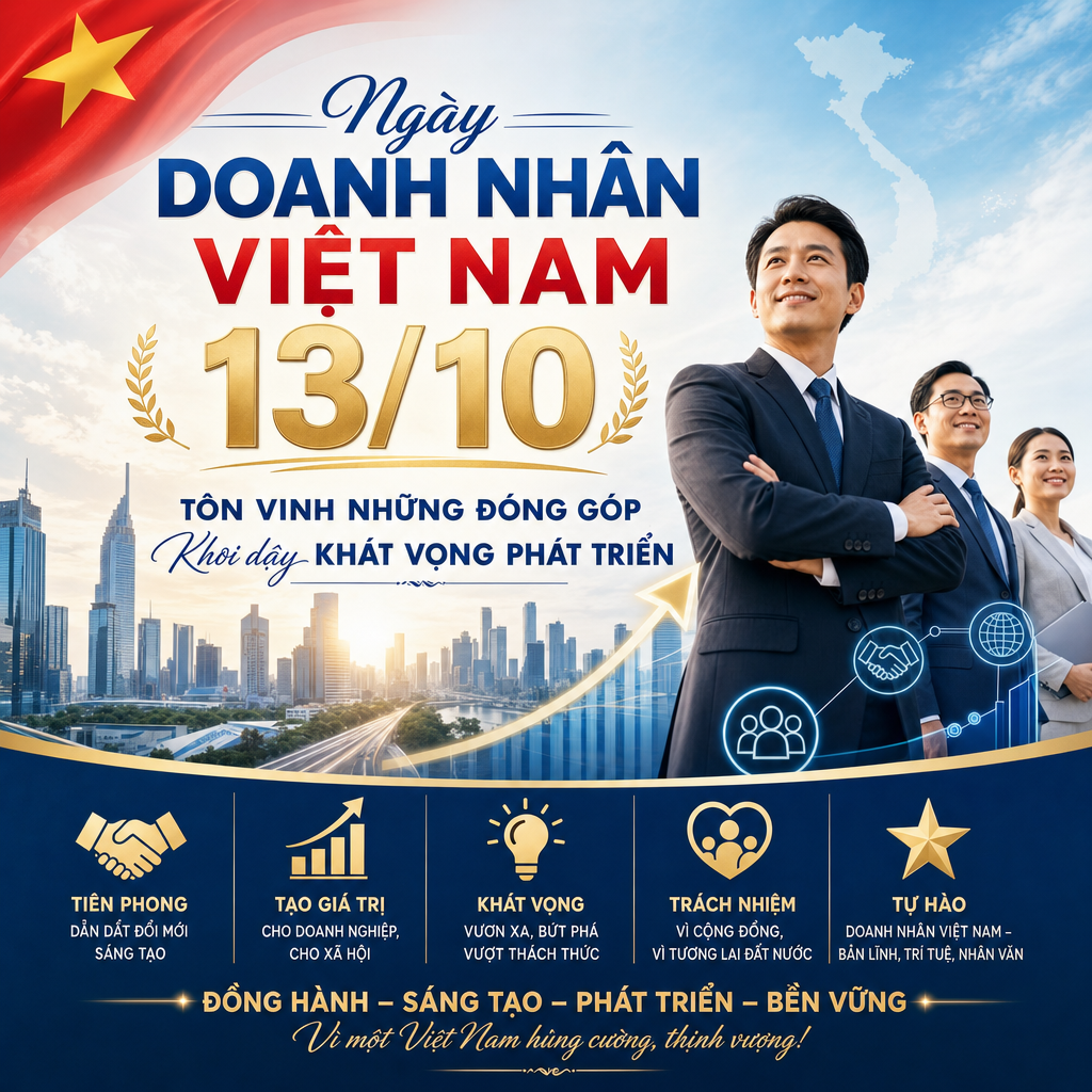 Ngày Doanh nhân Việt Nam 13/10: Tôn vinh những đóng góp, khơi dậy khát vọng phát triển